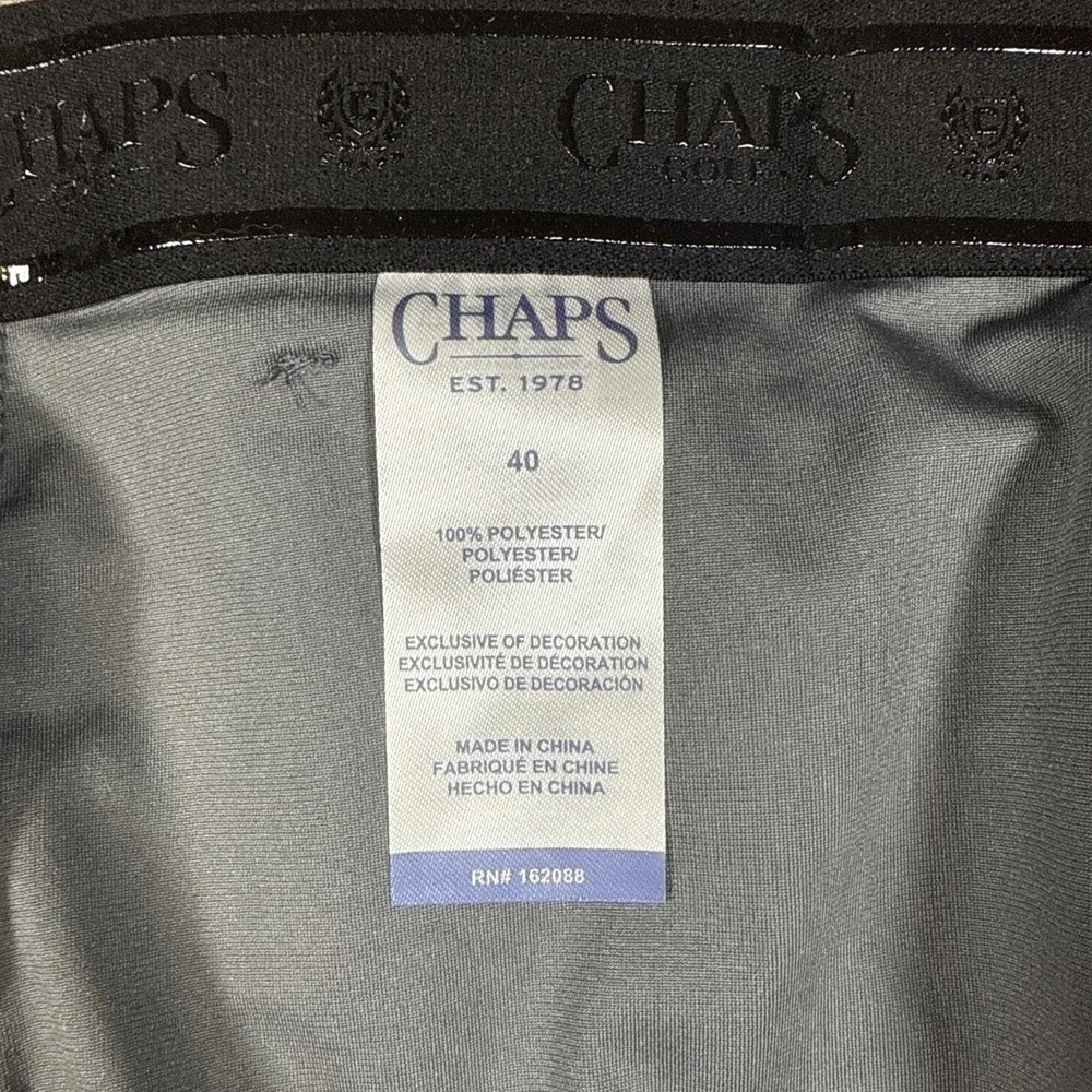 CHAPS Gray Moisture Wicking Stretch Golf Shorts Slim Fit 40